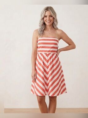 The Limited Dress size XS Strapless Summer Striped🌟New with Tags
